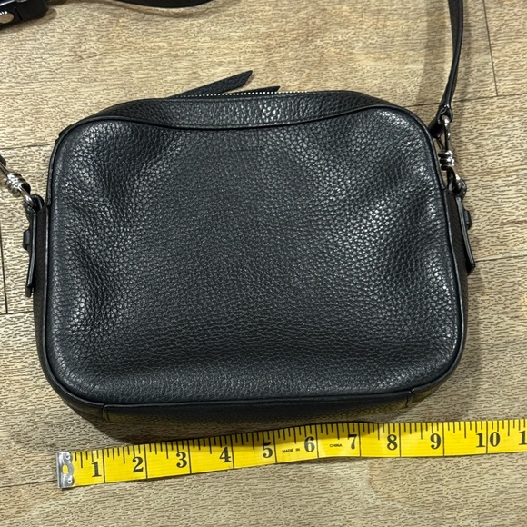 AllSaints Black Pebbled Leather Captain Camera Crossbody Bag Purse Retired - Picture 5 of 9
